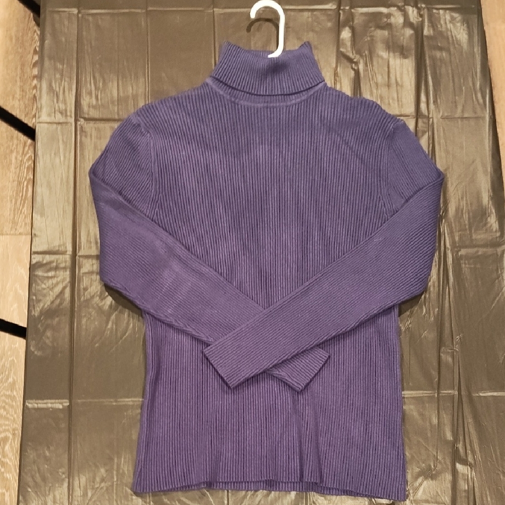 Men's Navy Blue Cable Knit Turtleneck